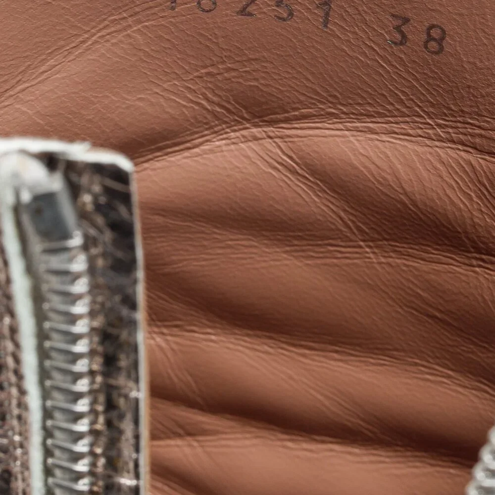 Dries Van Noten Rose-gold Crinkled Patent Leather Boots - Picture 11 of 11
